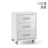 Mueble 3 cajones llave ruedas escritorio oficina diseño moderno Rot Promoción