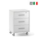 Mueble 3 cajones llave ruedas escritorio oficina diseño moderno Rot Modelo