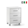 Mueble 3 cajones llave ruedas escritorio oficina diseño moderno Rot Modelo