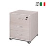 Mueble 3 cajones llave ruedas escritorio oficina diseño moderno Cour Elección