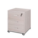 Mueble 3 cajones llave ruedas escritorio oficina diseño moderno Cour Coste