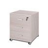 Mueble 3 cajones llave ruedas escritorio oficina diseño moderno Cour Coste