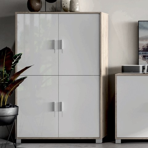 Aparador moderno con 4 puertas contenedor para salón Maray Promoción
