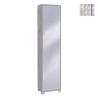 Mueble columna de almacenamiento con puerta de espejo con 4 estantes ajustables Beck Oferta