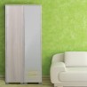 Mueble columna de almacenamiento con puerta de espejo con 4 estantes ajustables Beck Características