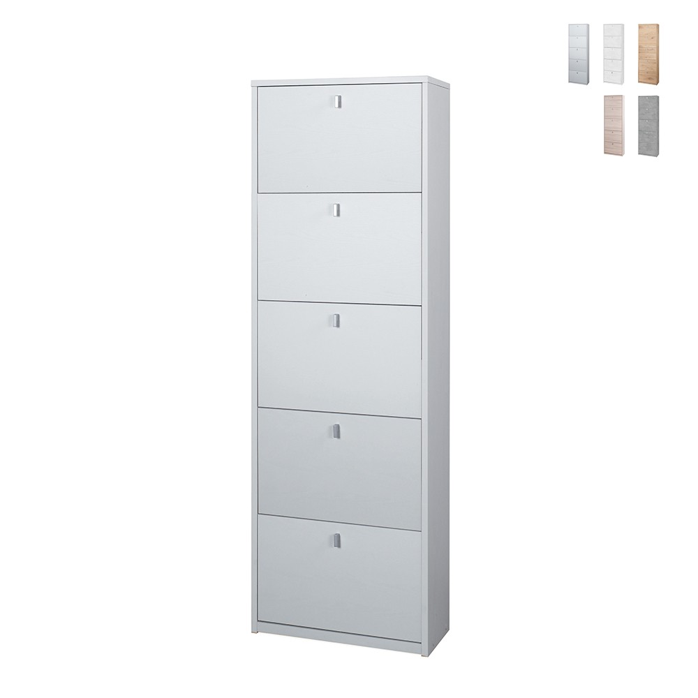 Zapatero de diseño moderno que ahorra espacio 5 puertas 25 pares de zapatos Mond