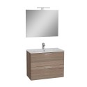 Mueble de baño suspendido 80cm con 2 cajones Espejo LED Mia Descueto