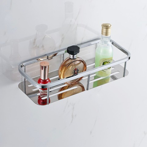 Cesta organizadora de acero inoxidable para estante de baño y caja de ducha Promoción