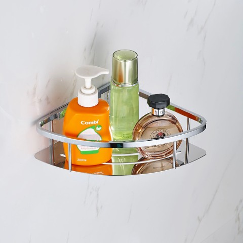 Estante esquinero portaobjetos de acero inoxidable para baño y ducha Promoción