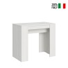 Mesa de comedor consola extensible 90x48-308cm madera blanca Basic Venta