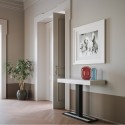 Mesa de comedor consola extensible 90x40-300cm madera blanca Capital Promoción