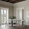 Mesa de comedor consola extensible 90x40-300cm madera blanca Capital Descueto