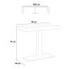 Mesa de comedor consola extensible 90x40-300cm madera blanca Capital Stock