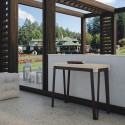 Consola de madera con mesa exterior extensible 90x40-190cm Dalia Small Nature Stock