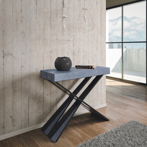 Mesa consola extensible gris 90x40-300cm Diago Premium Concrete Promoción