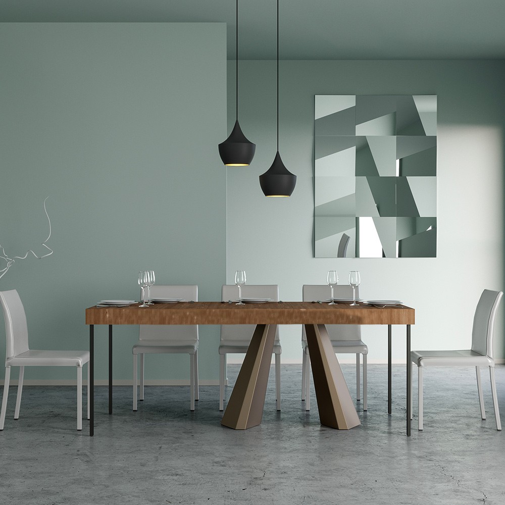 Mesa comedor consola extensible 90x40-196cm Diamante Small Premium Fir