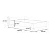 Cama matrimonio contenedor 160x190cm gris Nuamo Concrete
