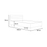 Cama matrimonio gris 160x190cm cabecero lamas rectas Ankel D Concrete Catálogo