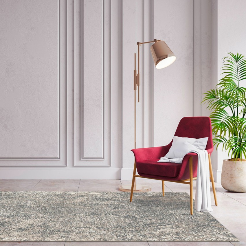 Opera Glam Grey alfombra rectangular con relieve moderna diseño Promoción