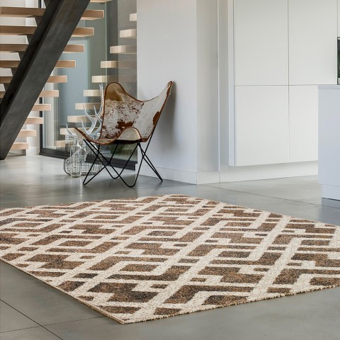 Art Twist Brown alfombra rectangular diseño moderno Salón Oficina
