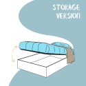 Cama doble 180x200 king size contenedor acolchado Appia K 
