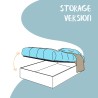 Cama doble 180x200 king size contenedor acolchado Appia K 