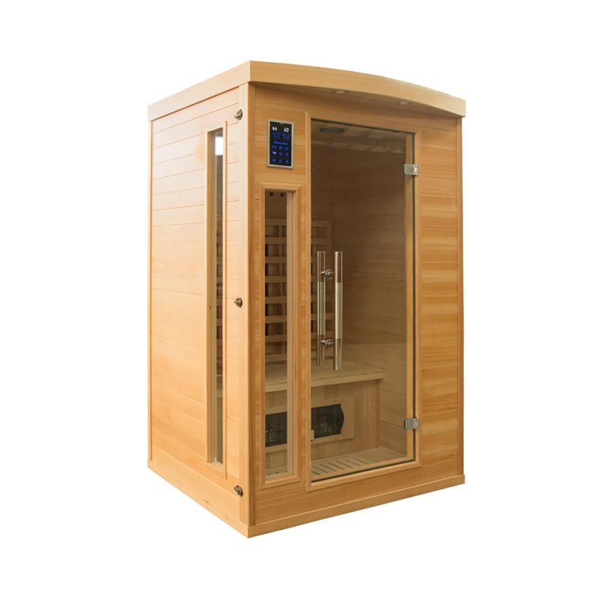 Sauna finlandesa a infrarrojos de madera 2 plazas Apollon 2 Promoción