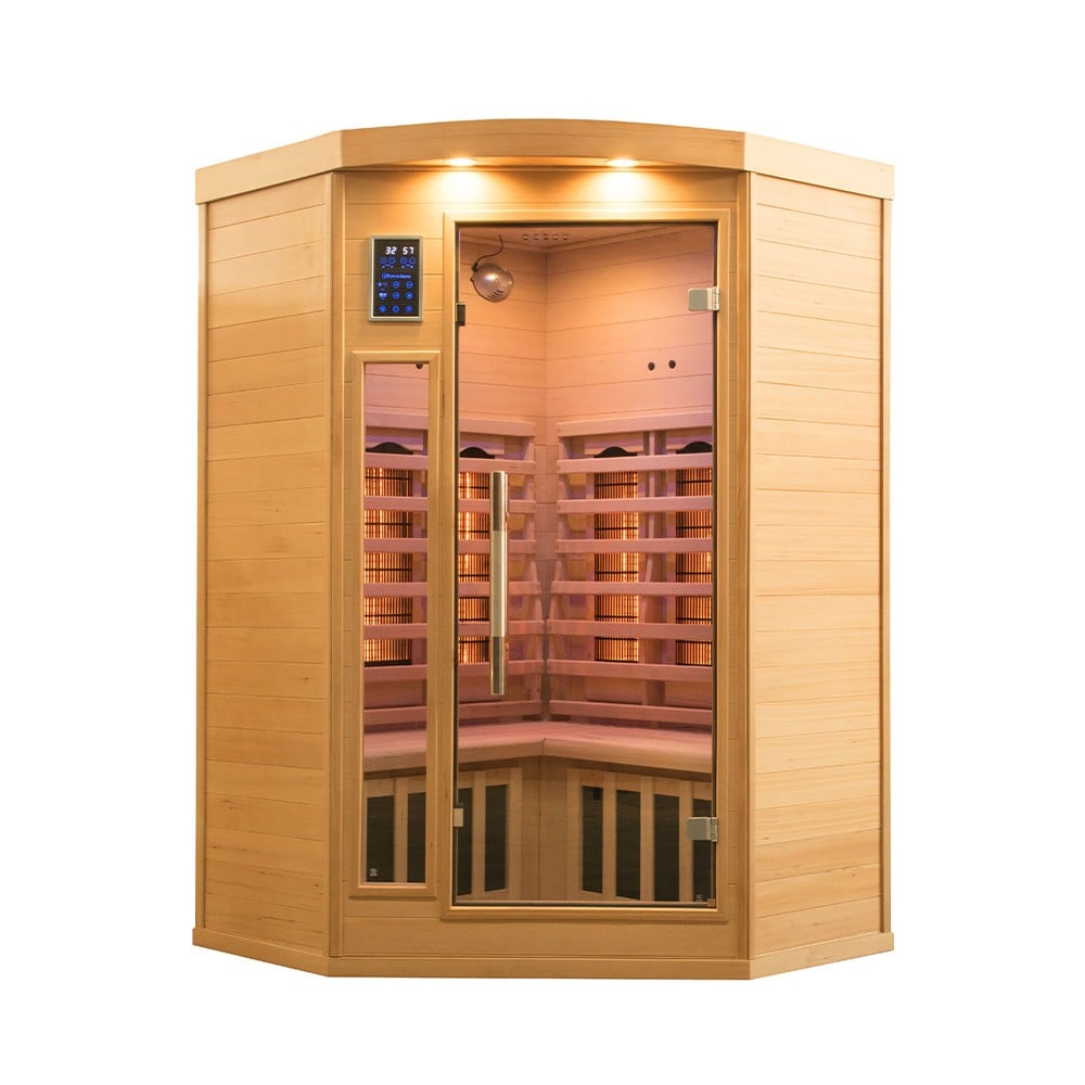 Sauna finlandesa a infrarrojos de madera 2/3 plazas Apollon 2C