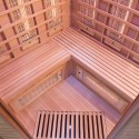 Sauna finlandesa a infrarrojos angular 3 plazas Dual Healthy Spectra 4 Descueto