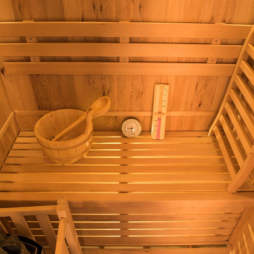 Sauna finlandesa de madera 2 plazas estufa eléctrica 3,5 kW Zen 2 Promoción