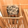 Sauna finlandesa de madera 2 plazas estufa eléctrica 3,5 kW Zen 2 Stock