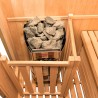 Sauna finlandesa de madera 3 plazas estufa eléctrica 3,5 kW Zen 3 Stock
