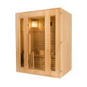 Sauna finlandesa 3 plazas de madera estufa eléctrica 4,5 kW Zen 3 Rebajas