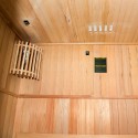 Sauna finlandesa 3 plazas de madera estufa eléctrica 4,5 kW Zen 3 Descueto