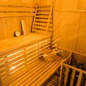 Sauna finlandesa angular 3 plazas estufa eléctrica Zen 3C Rebajas