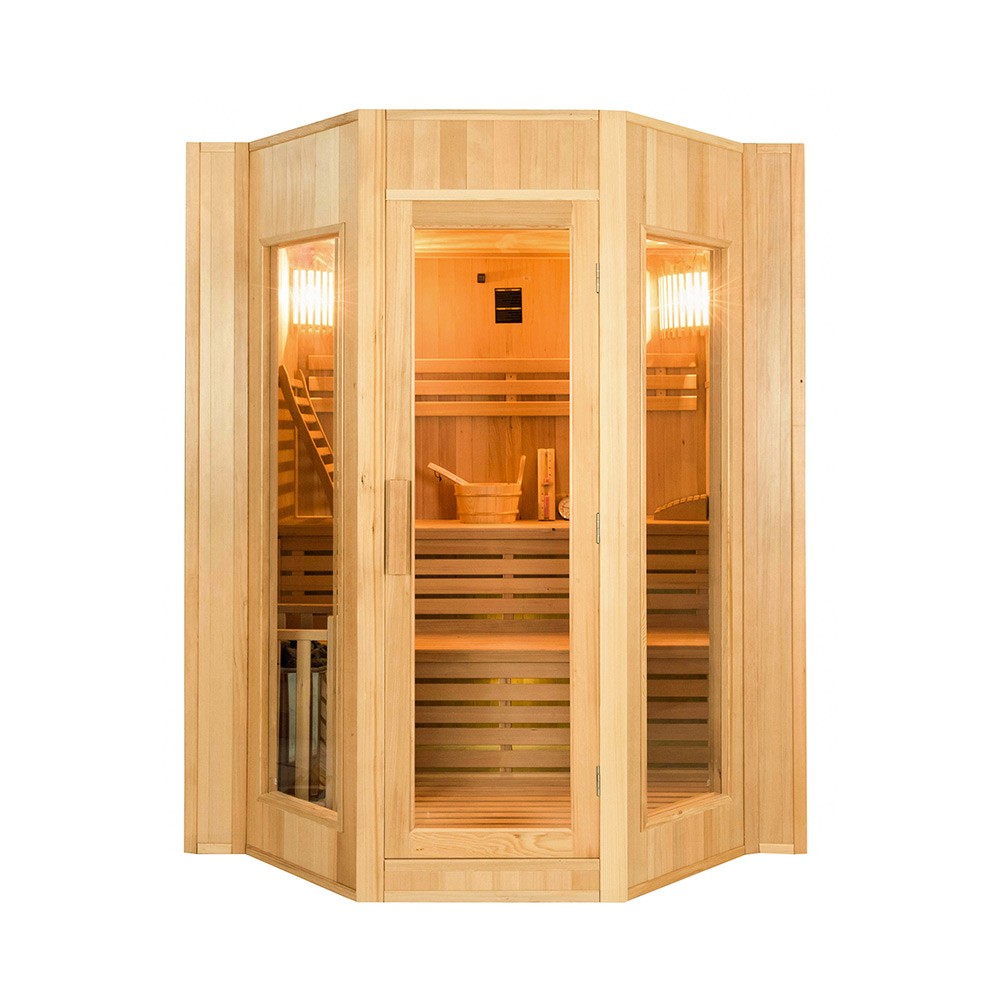 Sauna finlandesa tradicional 4 plazas estufa eléctrica de madera Zen 4