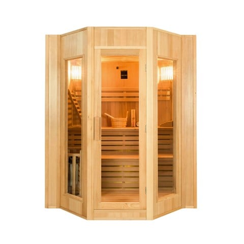Sauna domestica finlandesa 4 lugares en estufa eléctrica 6 kW Zen 4