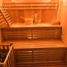 Sauna domestica finlandesa 4 lugares en estufa eléctrica 6 kW Zen 4 Descueto