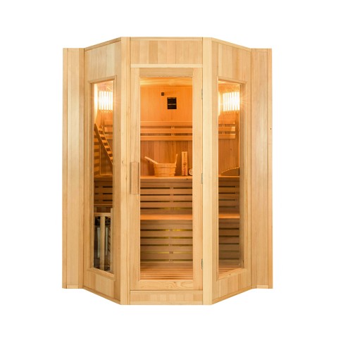 Sauna casera tradicional finlandesa 4 lugares en estufa 8 kW Zen 4