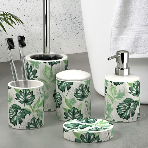 Set de accesorios para baño portacepillos portajabón portacepillos de inodoro dispensador Gardena Promoción
