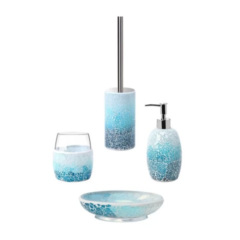 Set de accesorios de baño dispensador de jabón portacepillos escobilla Summer Promoción