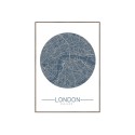 Cuadro con fotografía del mapa de la ciudad de Londres 50x70cm Unika 0006 Venta