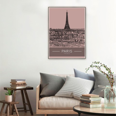 Cuadro con fotografía ciudad de París 50x70cm Unika 0007