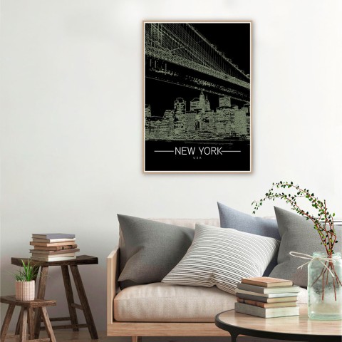 Póster fotográfico de la ciudad de Nueva York con marco 50x70cm Unika 0013 Promoción