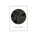 Cuadro con fotografía del mapa de New York 50x70cm Unika 0014 Venta