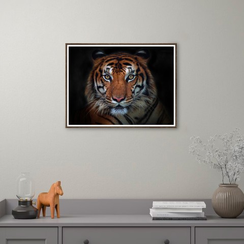 Cuadro con fotografía animal tigre 30x40cm Unika 0027