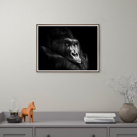 Cuadro con fotografía gorila animal 30x40cm Unika 0026