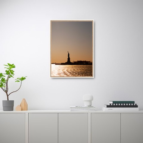 Impresión fotográfica atardecer Estatua de la Libertad marco 30x40cm Unika 0031 Promoción