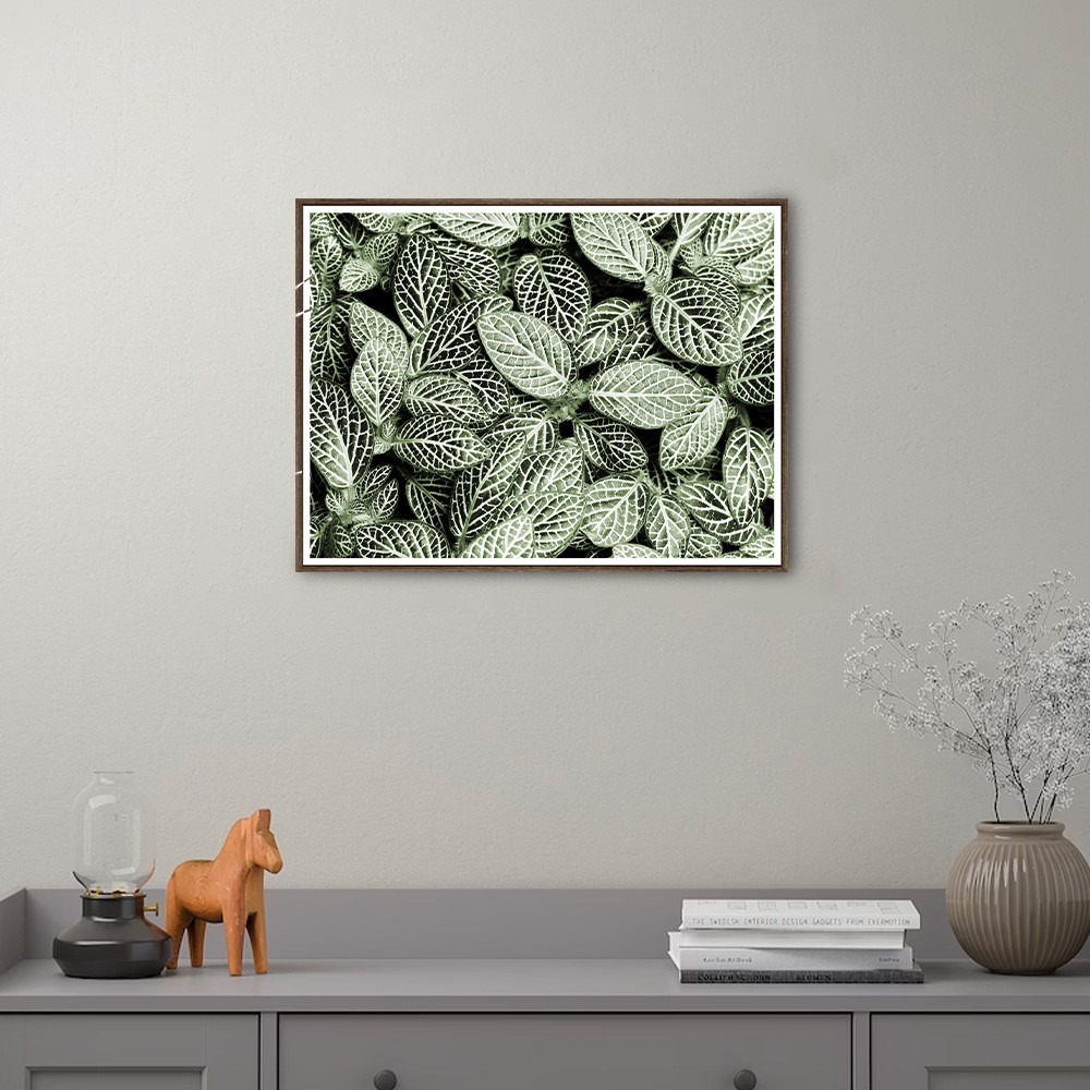 Cuadro con fotografía plantas hojas 30 x 40cm Unika 0055