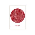 Cuadro con fotografía del mapa de Roma ciudad 50x70cm Unika 0068 Venta